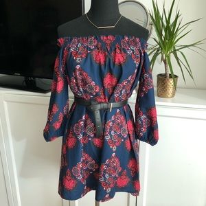 SOLD OFF APP • Vintage Look Off The Shoulder 3/4 Sleeve Dress